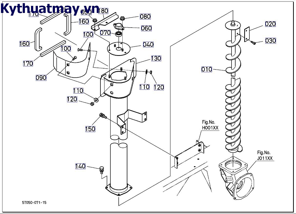 Trục máy khoan dọc thứ 1